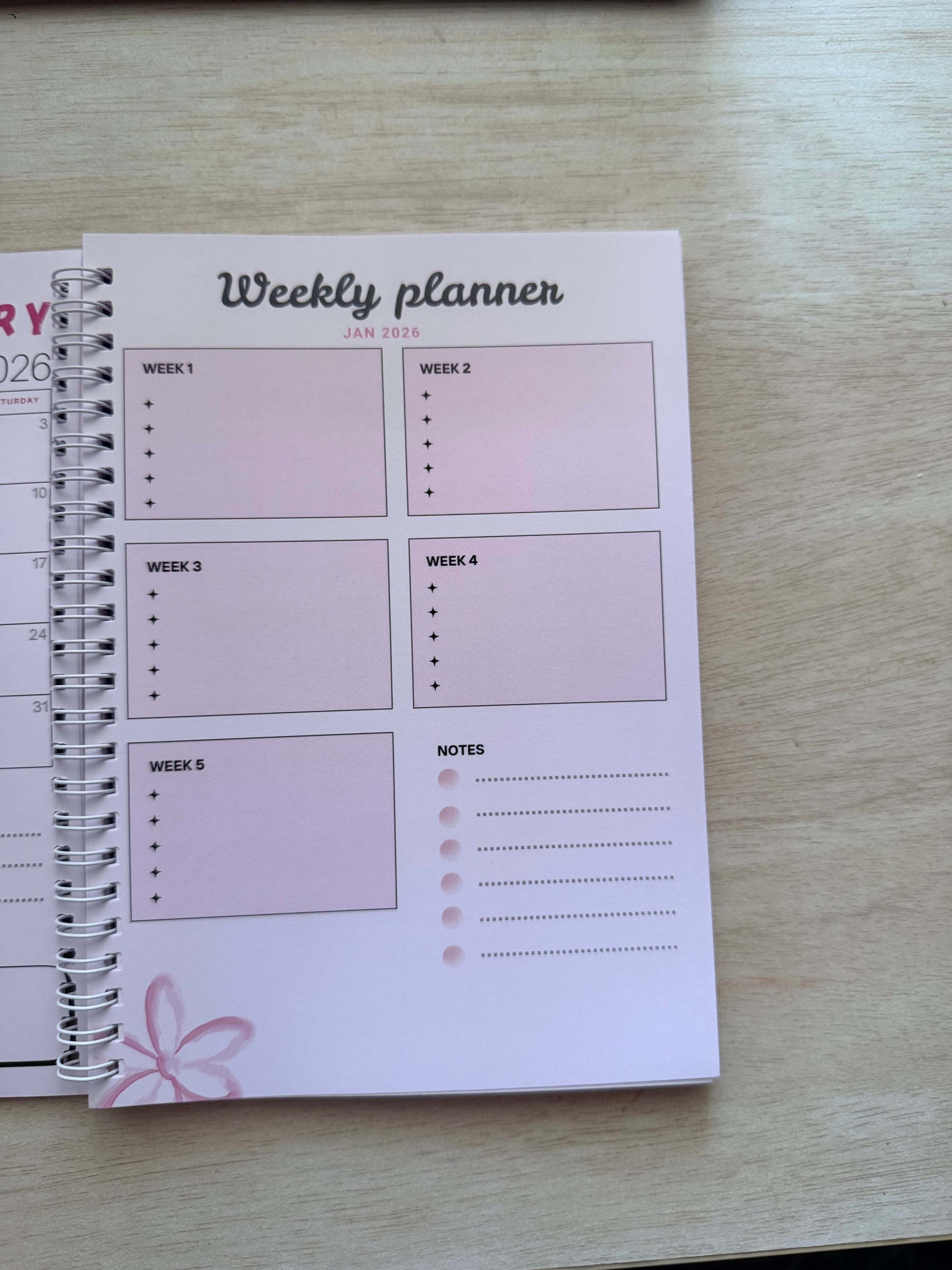2026 Dated Weekly Planner