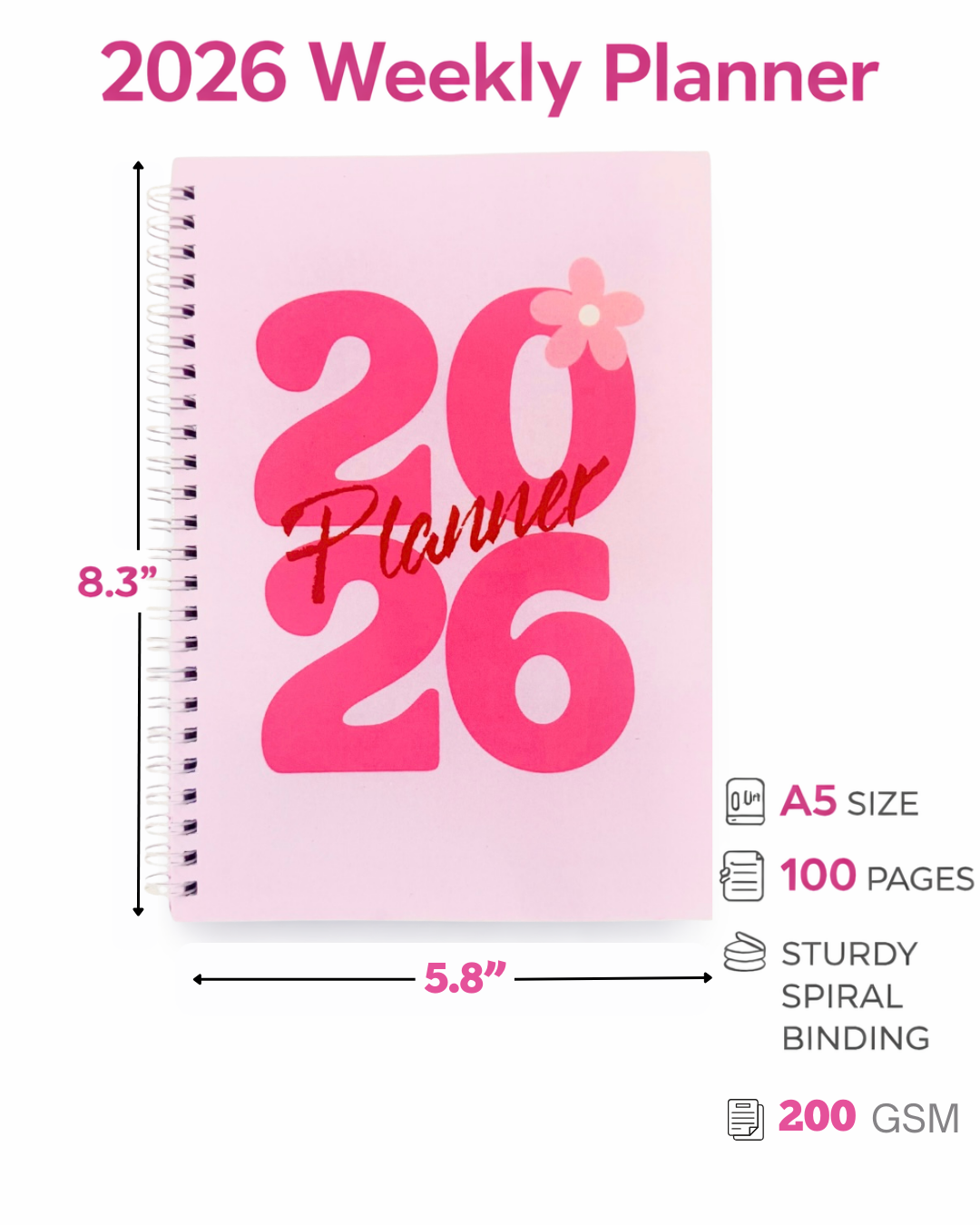 2026 Dated Weekly Planner